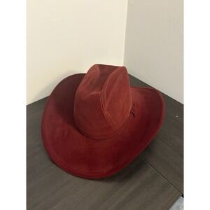 Red Artel Cowboy Hat Rust Suede Made in USA Size Small